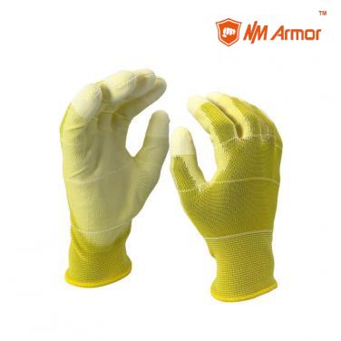 EN388:3121X 13 Gauge Polyester Knitted Liner PU Palm Coated Work Gloves PU1350U3-Y/W