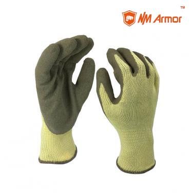 EN388:2016:2142X Latex Dipping Polycotton Construction Gloves -NM10902-Y/GR