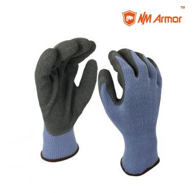 EN388:2142X Latex Dipping Polycotton Construction Gloves -NM10902-BL/GR