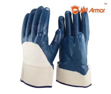 EN388:4111X Heavy duty working gloves chemical resistance nitrile gloves oilfield gloves -NBR4230