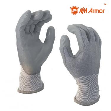 EN388:3121X Hand grip protective gloves en 388 personal protection gloves -WPU1350P-GR