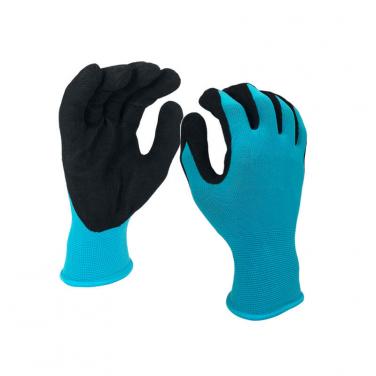 EN388:4121X palm dipped nitrile gloves custom nitrile gloves nitirle sandy gloves-NY1350S-BL/BLK