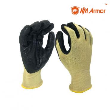 ANSI CUT 2  hand protection aramid nitrile oil grip gloves aramid cut resistance glove-KV1350-FRB