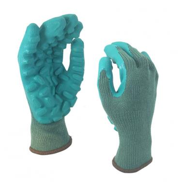 EN388:2142X cotton glove safety security cotton palm impact PROTECTIVE GLOVES-NM10902NV-GN