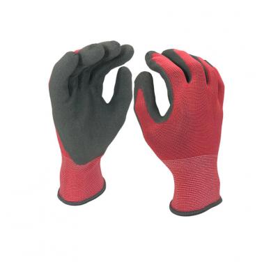 EN388: 2131X Pink hand gloves latex foam finished working gloves-NM1350F-PN/GR