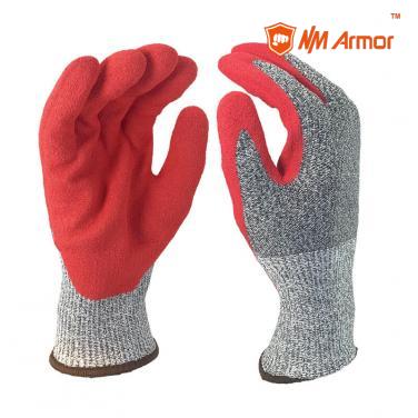 EN388:4X42C Mining safety anti grip cut resistant gloves- DY1350F-H-GRR