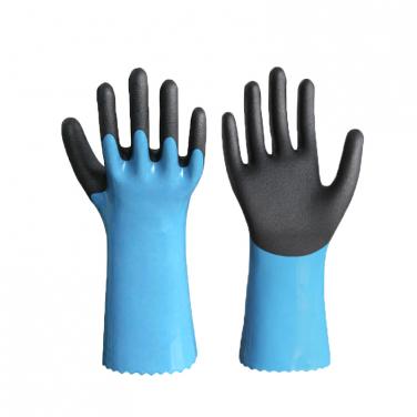 18G Triple Fully PVC&NBR Coated Chemical and Oil Resistant Hand Work Safety Gloves - PVC1850DC