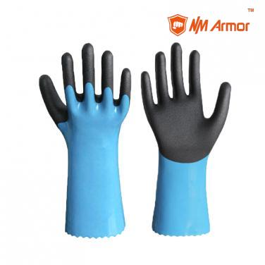 18G Triple Fully PVC&NBR Coated Chemical and Oil Resistant Hand Work Safety Gloves - PVC1850DC
