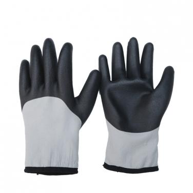 PVC Micro Foam Coated Acrylic Fleece Liner Cold Proof Construction Winter Work Safety Gloves - PVC1359DC-W