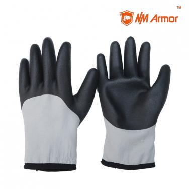PVC Micro Foam Coated Acrylic Fleece Liner Cold Proof Construction Winter Work Safety Gloves - PVC1359DC-W