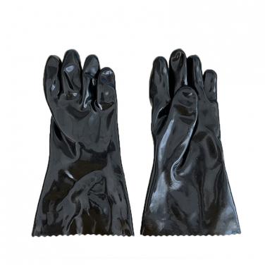 Insulated BBQ Gloves Heat Resistant Food Contact Heating Gloves Black PVC Gloves - BBQBLK