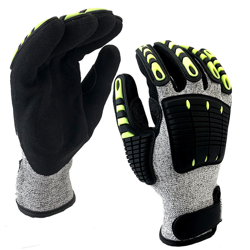EN388:4544EP Anti Vibration Oil Resistant Work Glove Supply-DY1350AC-H