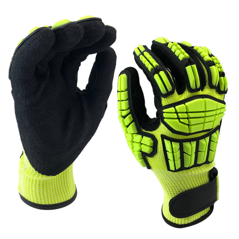 EN388:4544EPANSI CUT 5 Anti-Vibration Protective Safety Work Glove-DY1350AC-A5