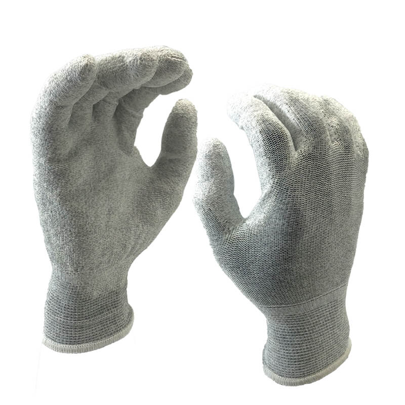 EN388:4131X 2019 Hot Sale En388 Anti-Static pu palm coated nylon gloves Manufacturers-PU20.07P