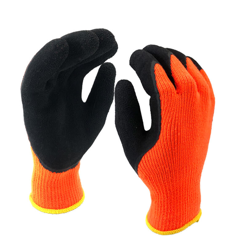 EN388:2141X Winter Hand Protective Workman Safety Glove-NM007F-OR/BLK