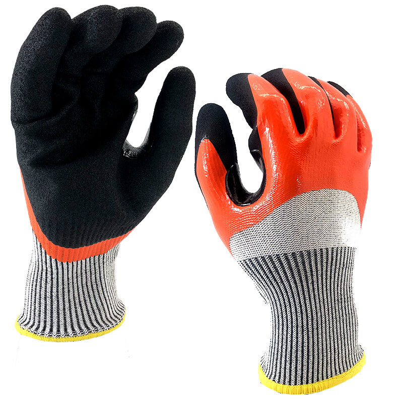 Waterproof Double Dipping Work Glove - DY1355DC-OR/BLK