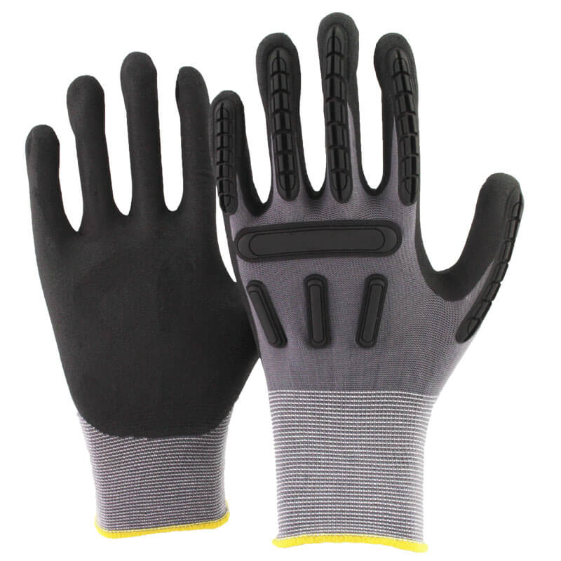 Micro foam nitrile anti slip impact gloves-NY1350F-AC