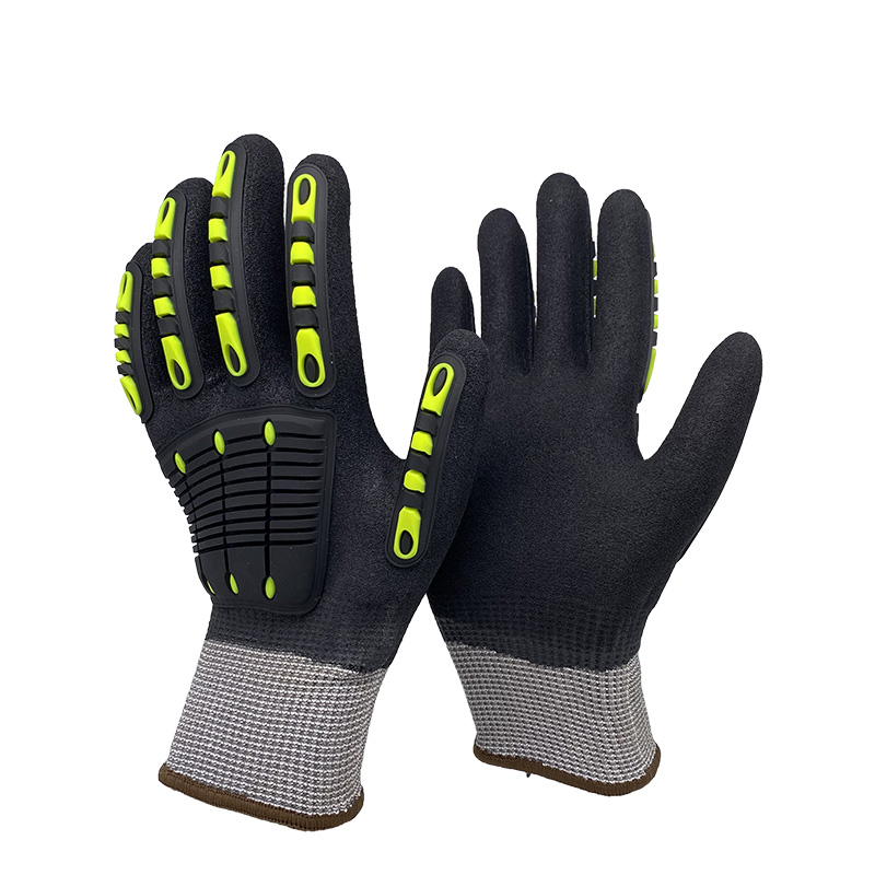 Anti Cut A5 Anti Impact Sandy Nitrile Coated Custom Construction Safety Gloves - DY1359DCAC