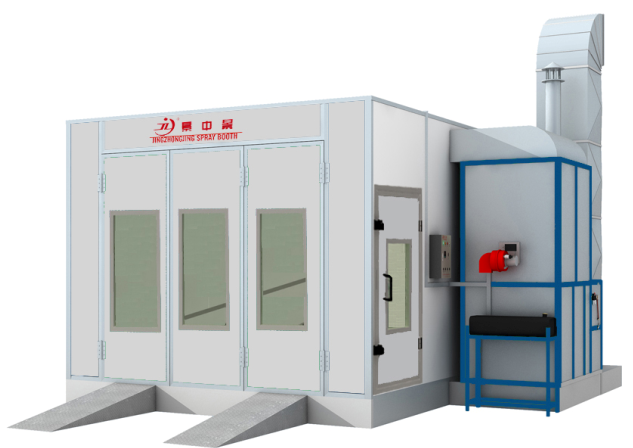 Warehouse Diesel Oil Gas Burner or Electric Heating System Spray Painting Booth
