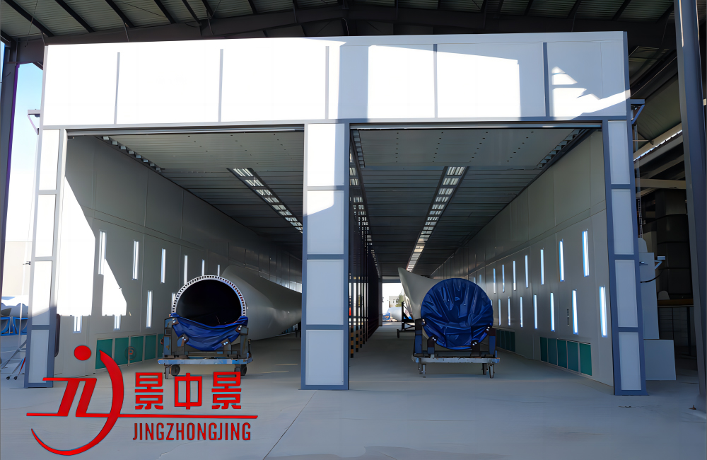 Painting Booths for Wind Energy Industry Wind Turbine Tower Spray Booth Manufacturer Meets Industry Demands