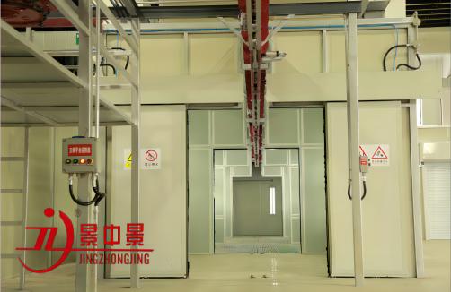 Millitary Part Painting Line with Automatic Hanging Chain for Heavy Machine Painting Booth Line