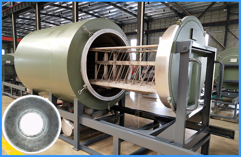 Vacuum Pyrolysis Furnace Cleaning of Laser Filter Disk in Recycling Industry