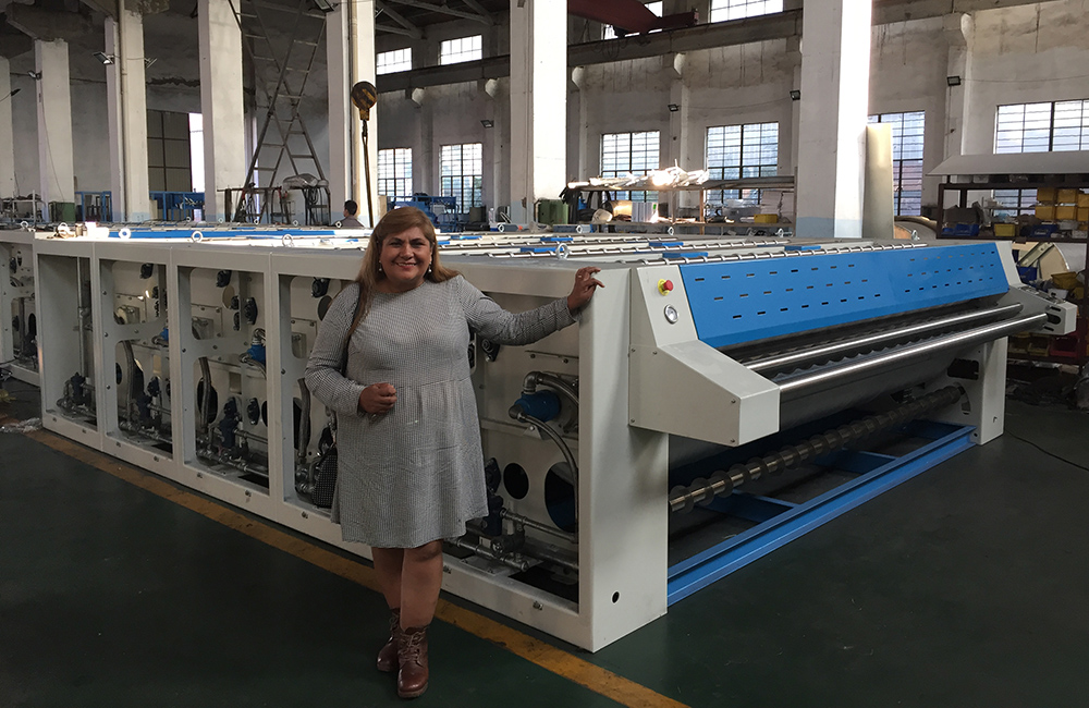 Peru Customer Visit Our Factory to Buy Laundry Shop Equipment