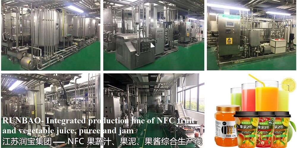 NFC fruit juice, puree, jam production line
