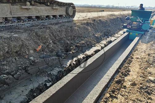 Rectangle shape Ditch lining machine