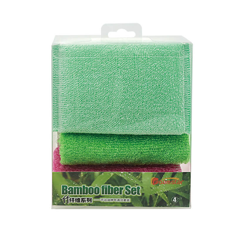 Bamboo sponge scrubber