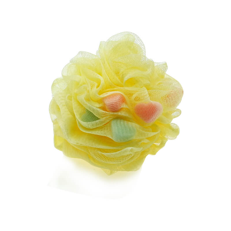 Super Soft Eco-friendly Cleaning PE Loofah Candy Mesh shower Sponge bath flower