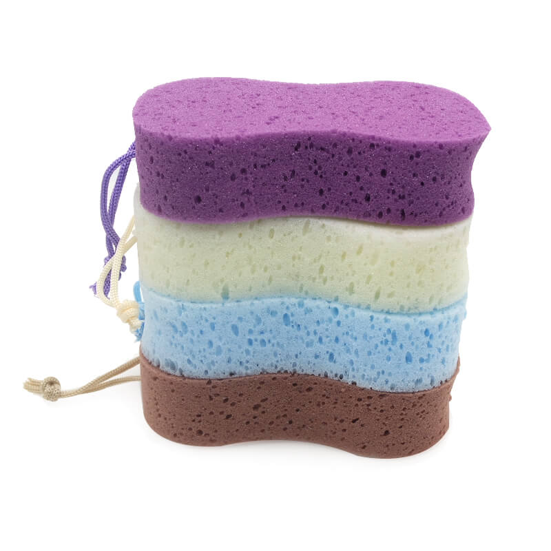 Soft Eco-Friendly colorful 8-shaped bath sponge