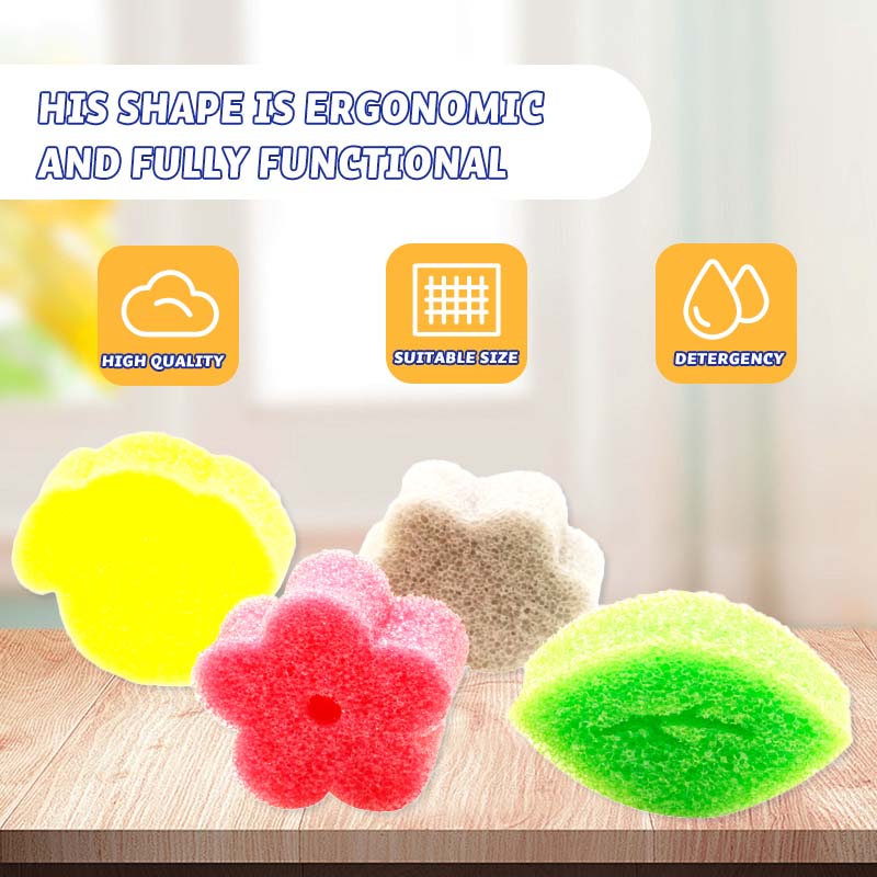 Soft in Warm Water Firm in Cold Deep Cleaning Dishwasher Safe Multi-use Scratch Free Resistant Scrub Sponges FK206B