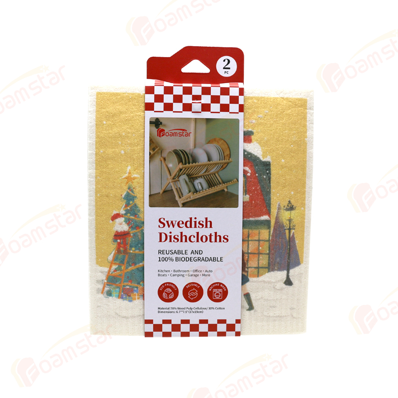 Christmas Swedish Dish Cloths FJ036