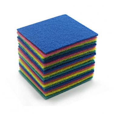 Multicolored scouring pads