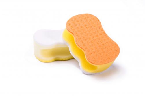 Cellulose scrub sponges