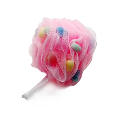 Super Soft Eco-friendly Cleaning PE Loofah Candy Mesh shower Sponge bath flower