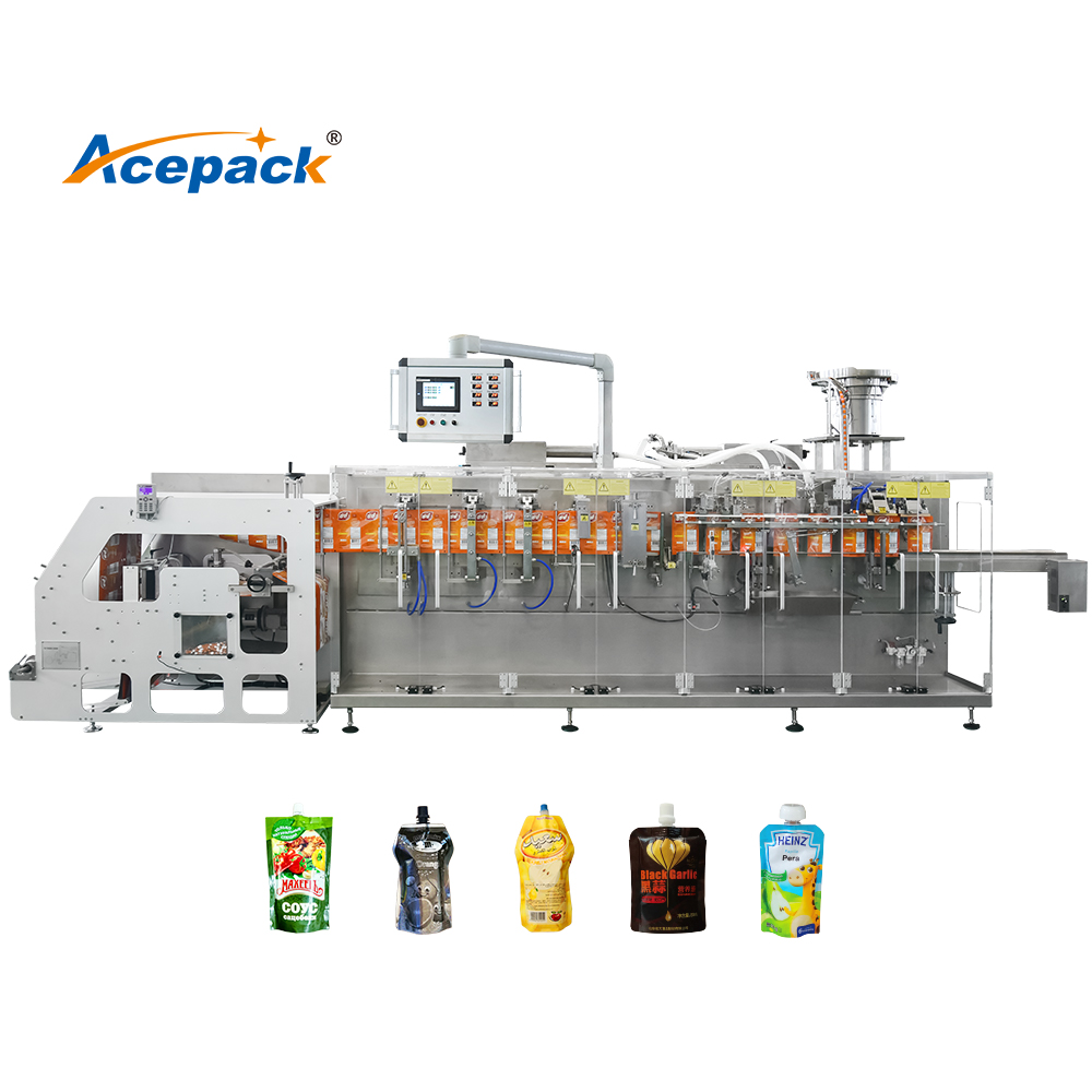 What are the advantages of using form-fill-seal machines for nozzle pouches?