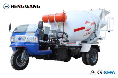 Tricycle-Mounted Concrete Mixer Truck