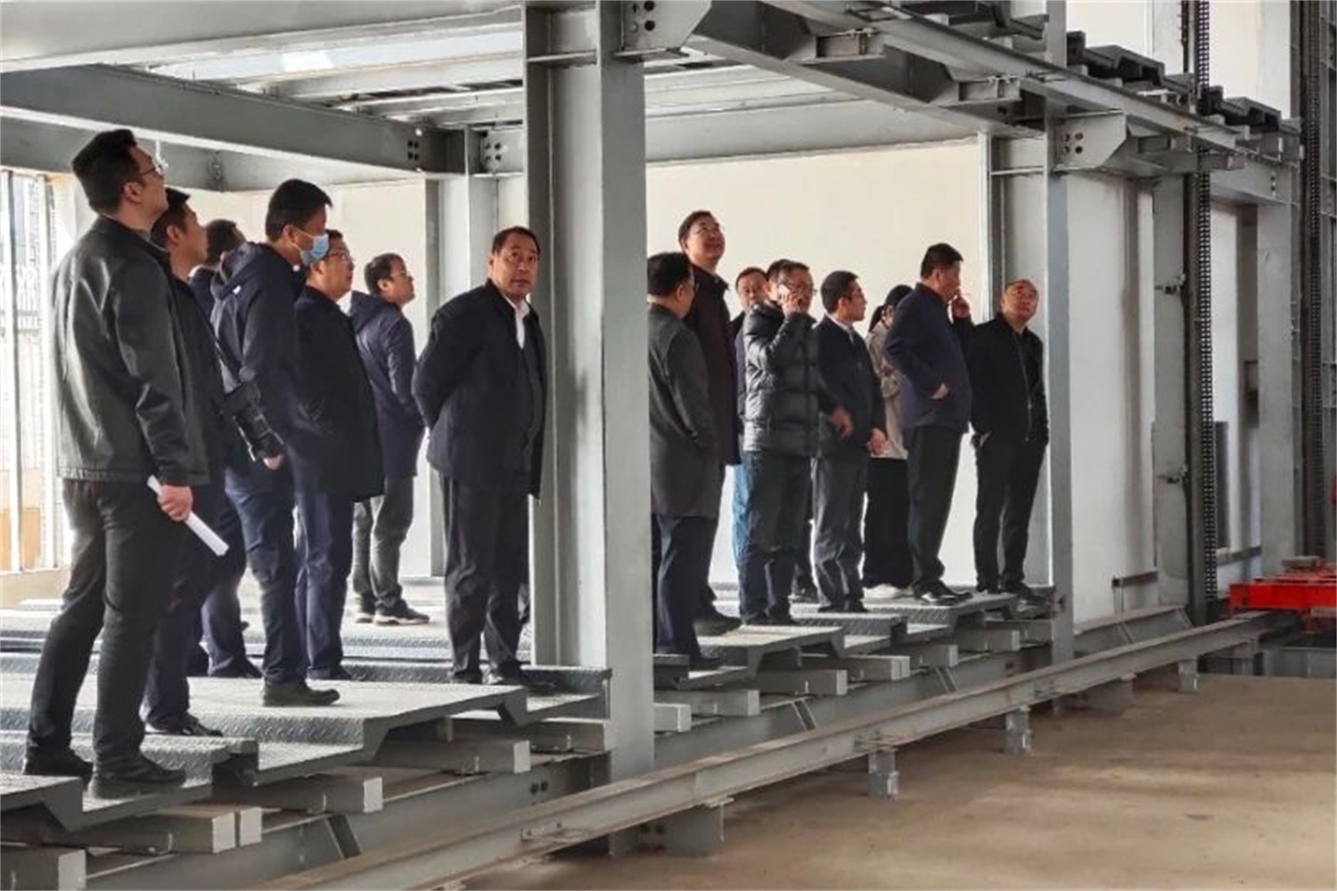 Hebei Government Department Leader visits BL'S new project Horizontal Shifting Parking System.