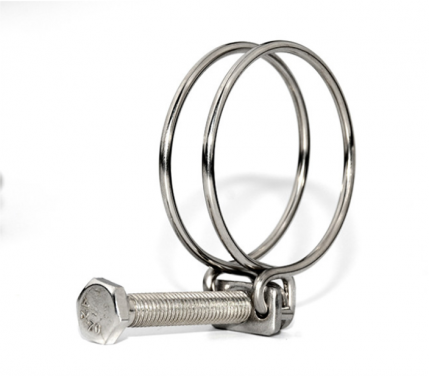 Double wire hose clamp