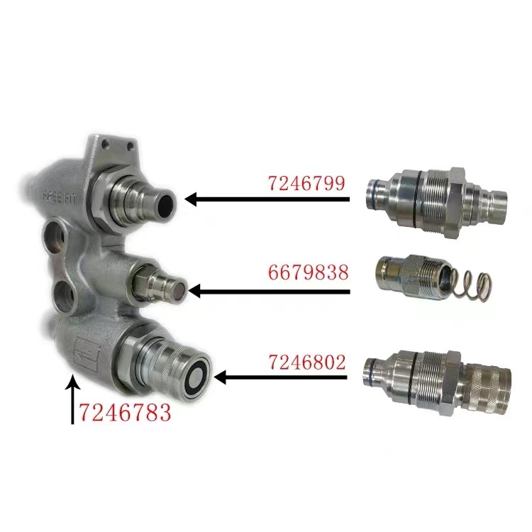 KIT4815  Flat Face Hydraulic Quick Coupler Block Cartridge 7246799 and 7246802