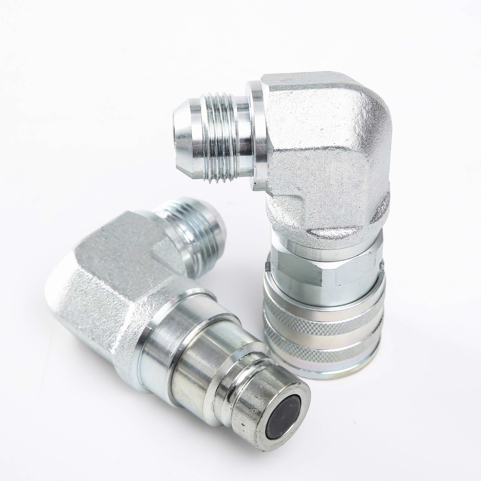 7246781 7246795 1/2 Body Size Flat Face Quick Release Coupler 90 Degree  For Skid Steer Loader