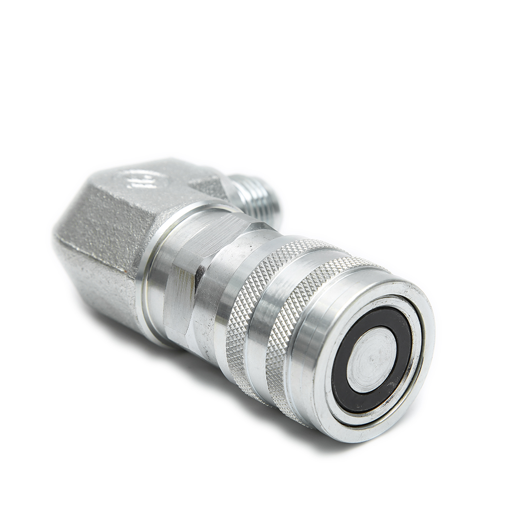 7246781 7246795 1/2 Body Size Flat Face Quick Release Coupler 90 Degree  For Skid Steer Loader