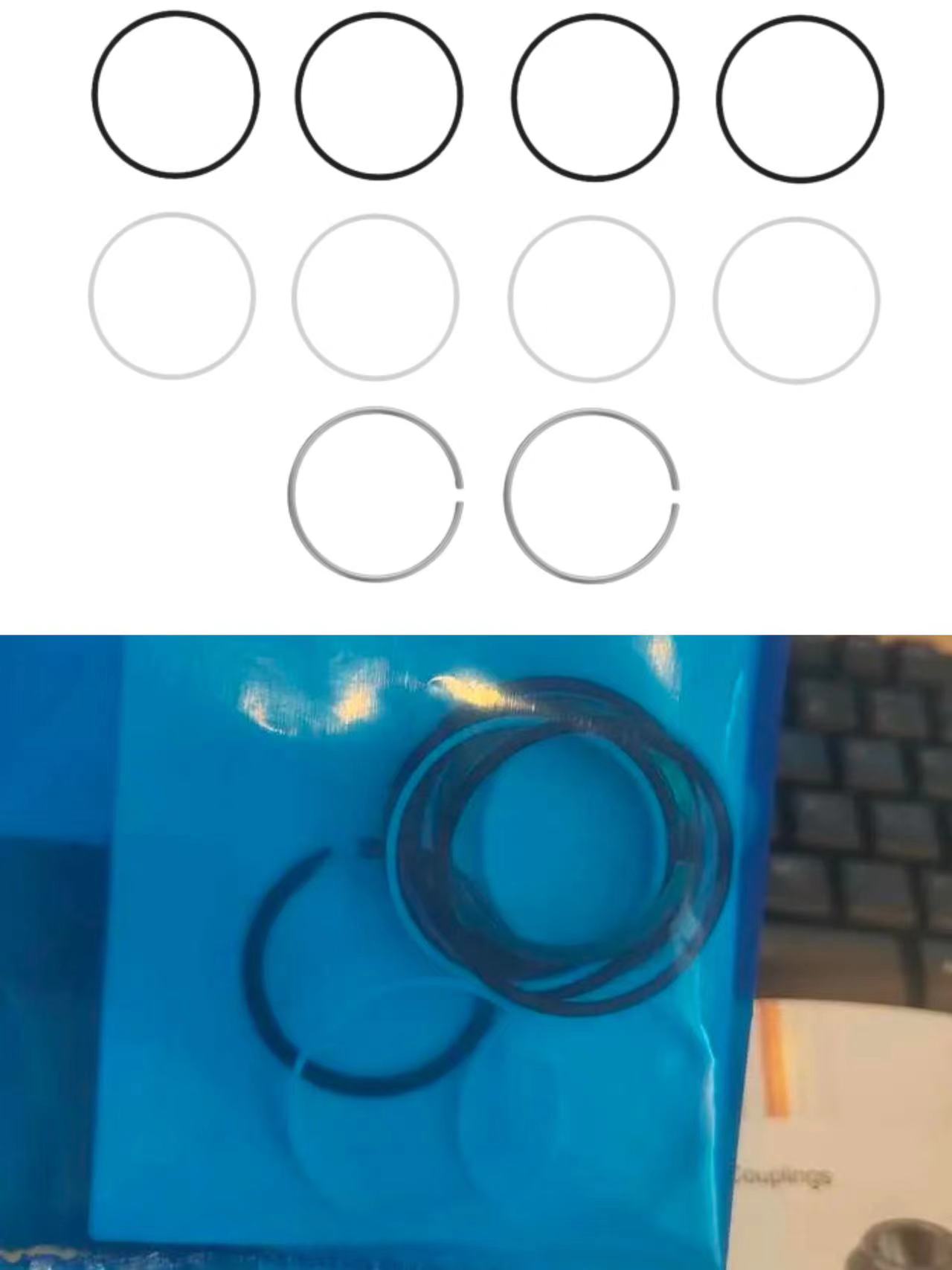 RE186600 0101-031 Seal Kit Body Assy 0003-042 Slipper Seal