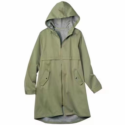 Long hooded jacket