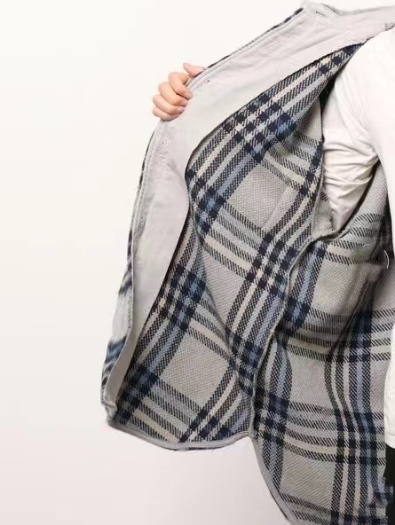 Plush striped coat