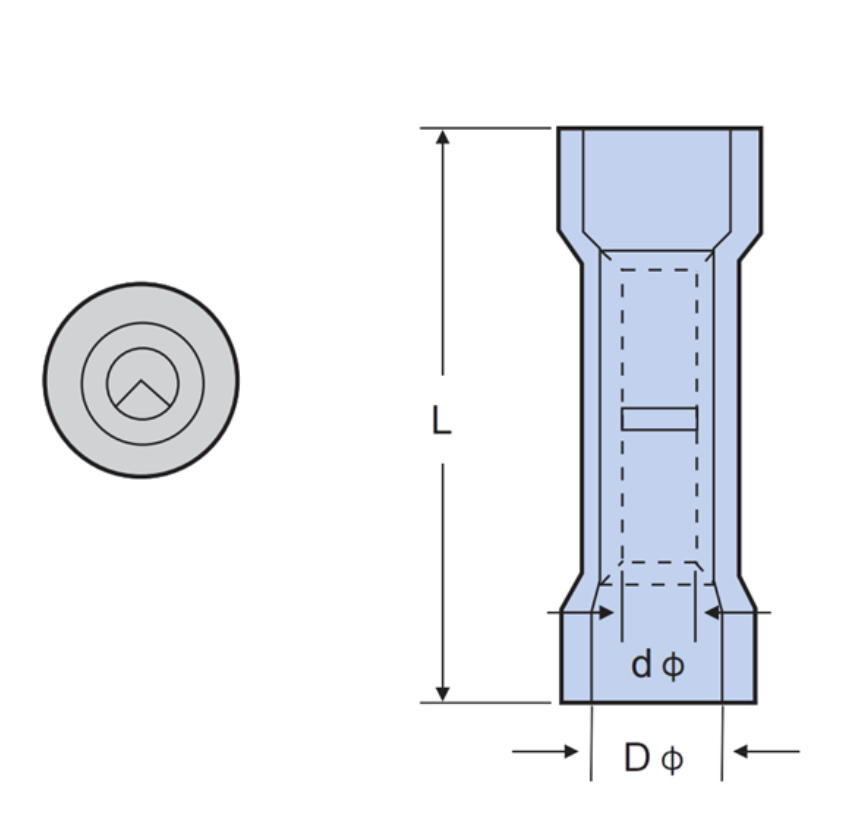 Nylon-Insulated Butt Splice Connector(Seamless)