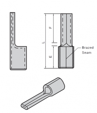 Non-Insulated Pin Brazed Seam Terminal