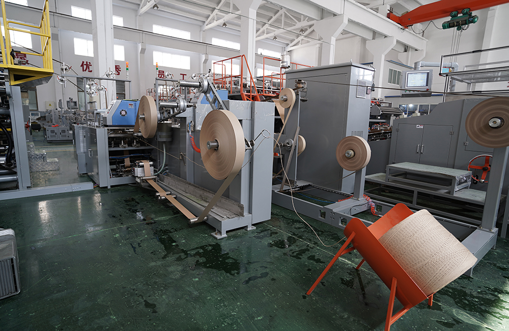 WFD-550 Fully Automatic Roll Fed With Twisted & Flat Handle Paper Bag Making Machine